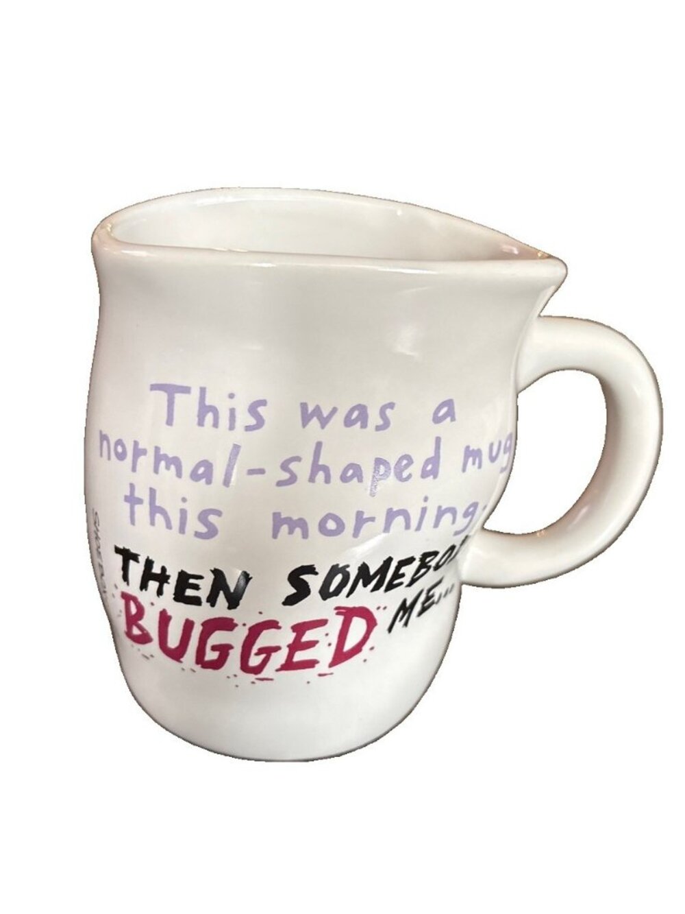 Hallmark Shoebox Funny Coffee Cup/Mug Office Somebody Bugged Me-No chips!